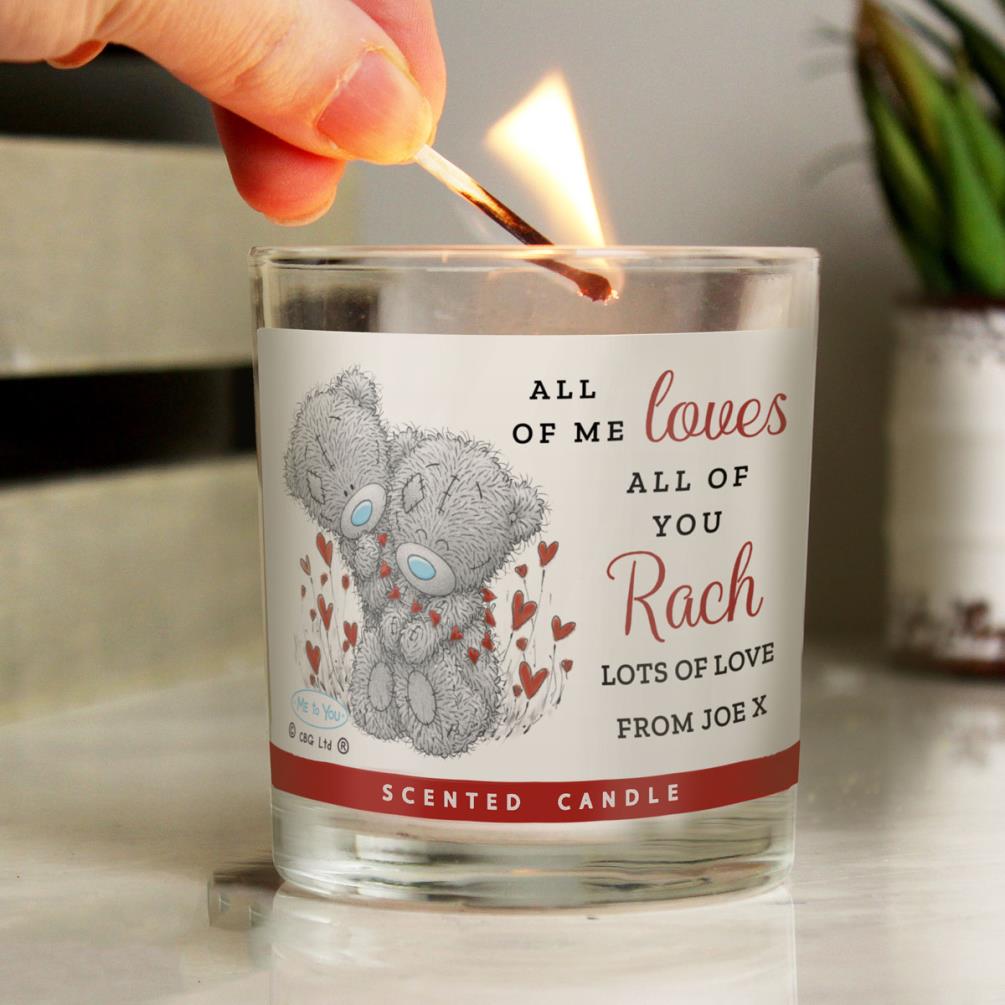 Personalised All My Love Me to You Bear Scented Jar Candle Extra Image 1